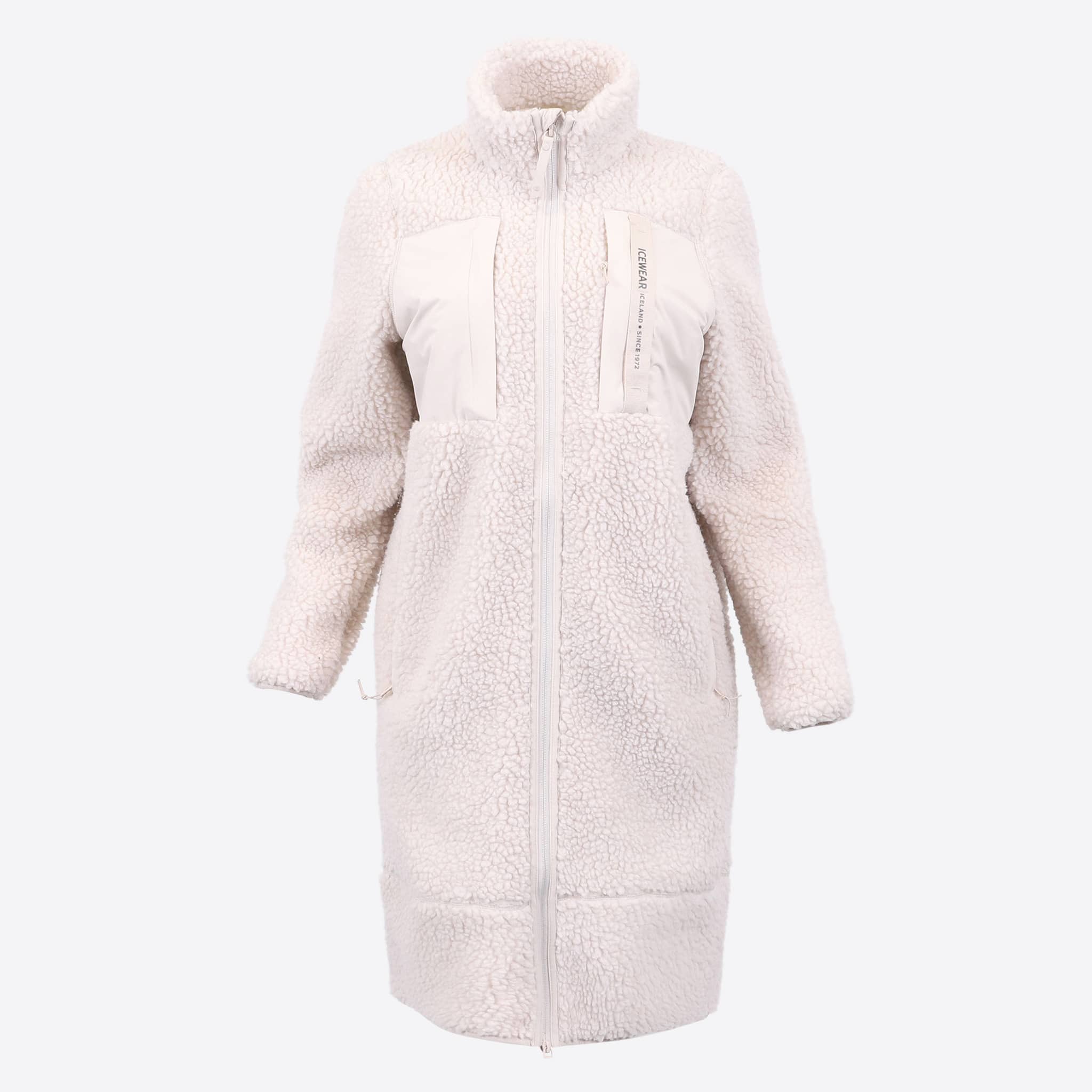 Manteau long en polaire sherpa Hergilsey
